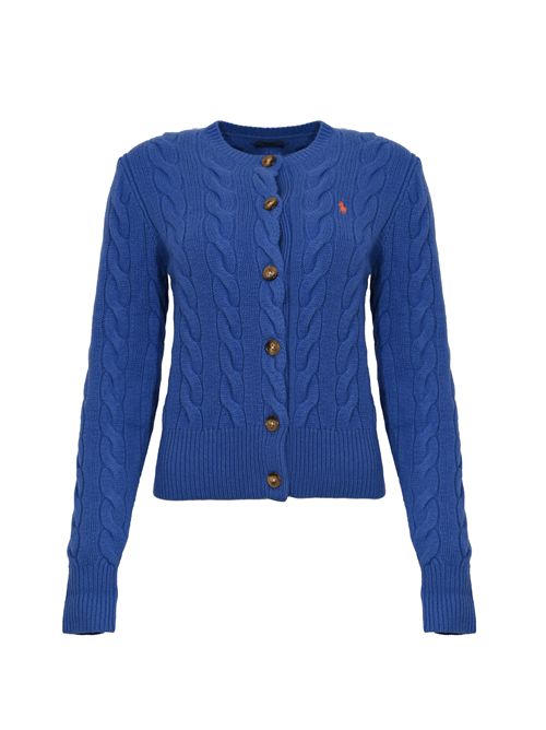 Cardigan a trecce in lana e cashmere Brown POLO RALPH LAUREN | 211972104012